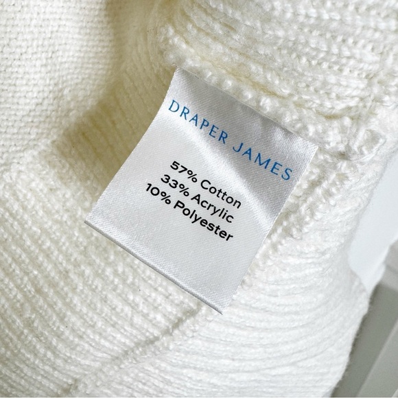 NWT Draper James Peplum Knit Pointelle Sweater Willow White Size XXL - Picture 9 of 14
